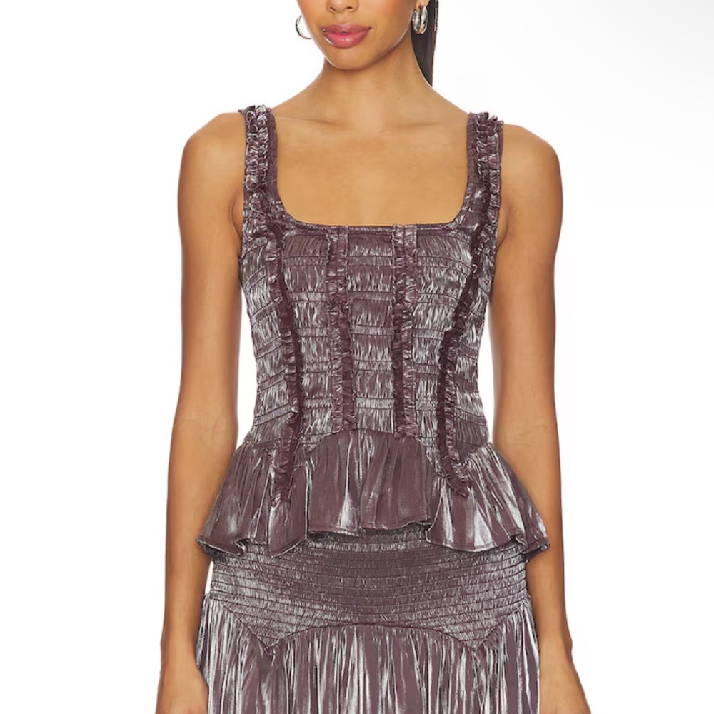 NWT Damson madder raphi cami glass satin in plum